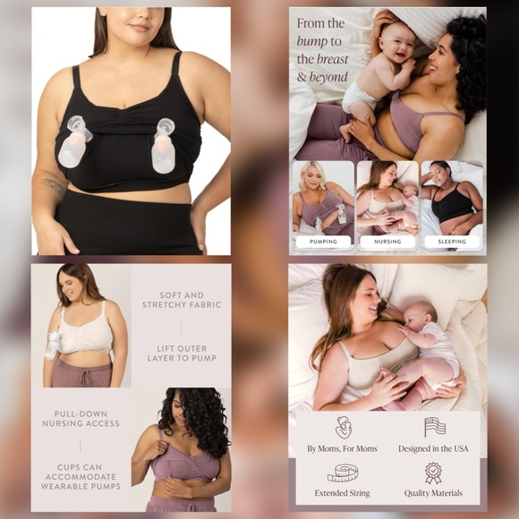 NWT Kindred Bravely Pumping bra and NWOT Momcozy Pumping Bra - L - Picture 3 of 10